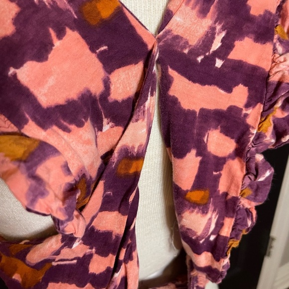 Anthropologie Ruched Ruffle Halter Top XL - Picture 8 of 11